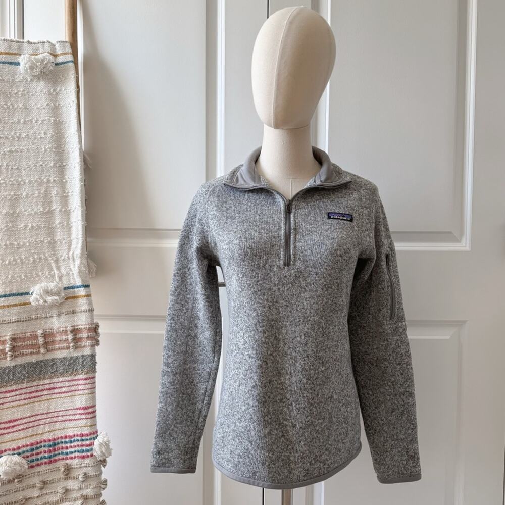 Patagonia Better Sweater 1/4 Zip Grey Pullover Long Sleeves Women’s Size Small